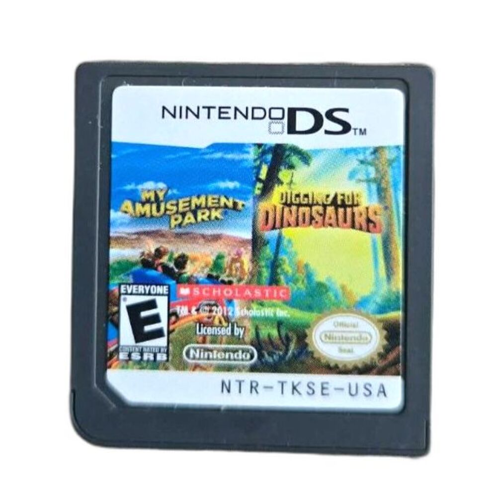 My Amusement Park / Digging for Dinosaurs Nintendo DS 3DS (Cartridge Only)Tested